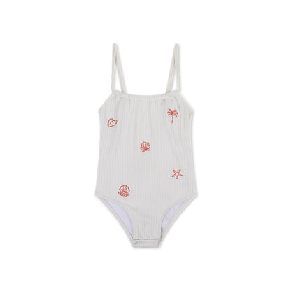 Swim Essentials Swimsuit Girls - White - White Pearl