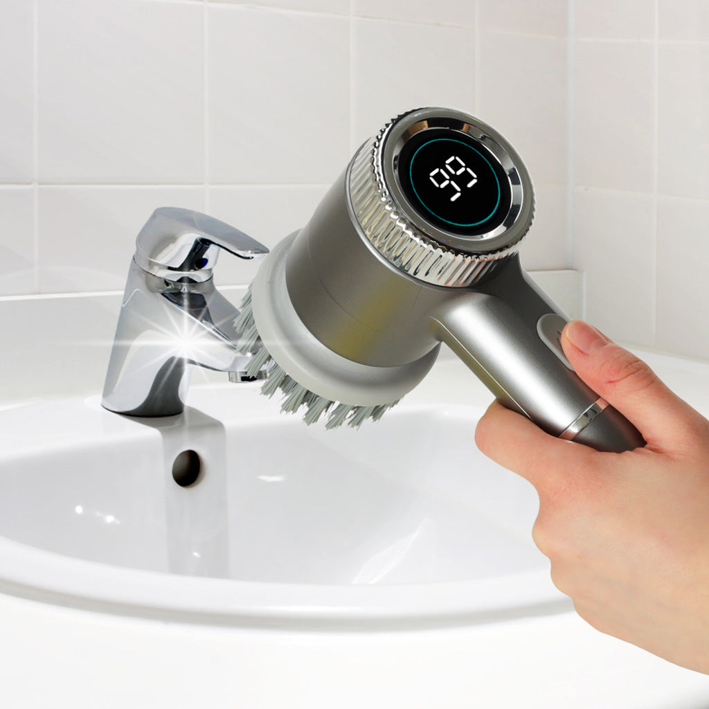 Brush Electric Washer 5-in-1 For Bathroom Floor Grout Pool Led Cleaner