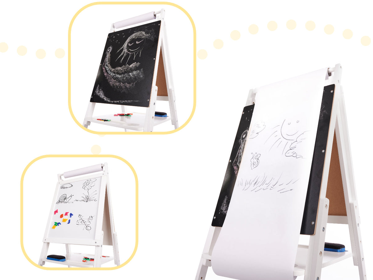 Wooden Magnetic Chalkboard White Large Xxl