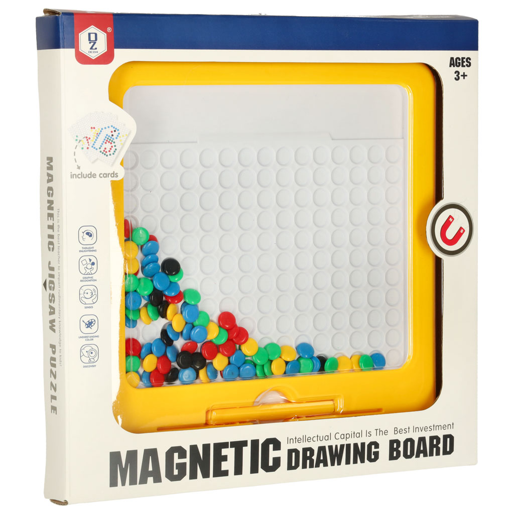 Magnetická tabuľa Montessori bodky žltá