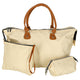 Women's Multifunctional Travel Stroller Bag For Mom Set Beige