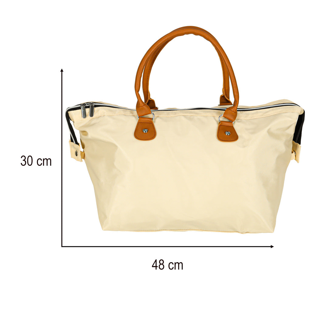 Women's Multifunctional Travel Stroller Bag For Mom Set Beige