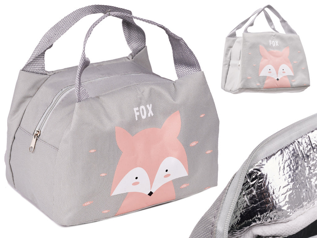 Thermal Insulation Bag Breakfast Lunch Fox Pink