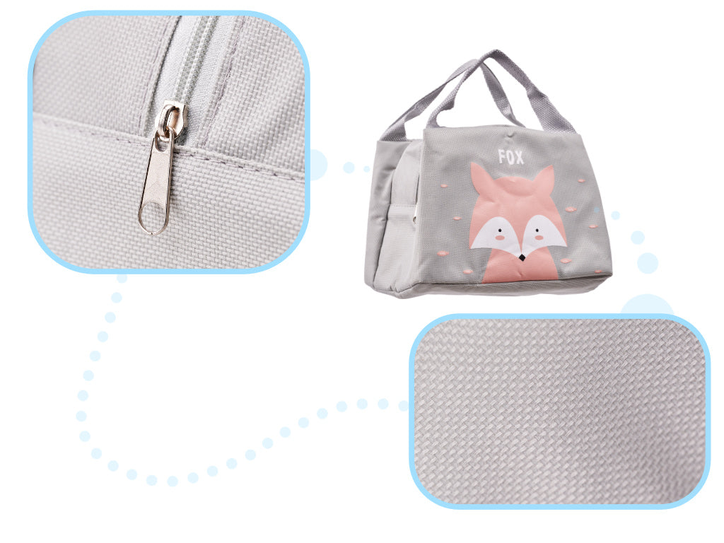 Bolsa Isolante Térmico Café da Manhã Almoço Fox Rosa