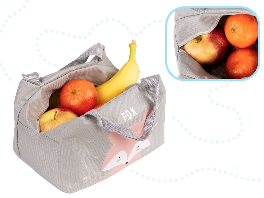 Thermal Insulation Bag Breakfast Lunch Fox Pink