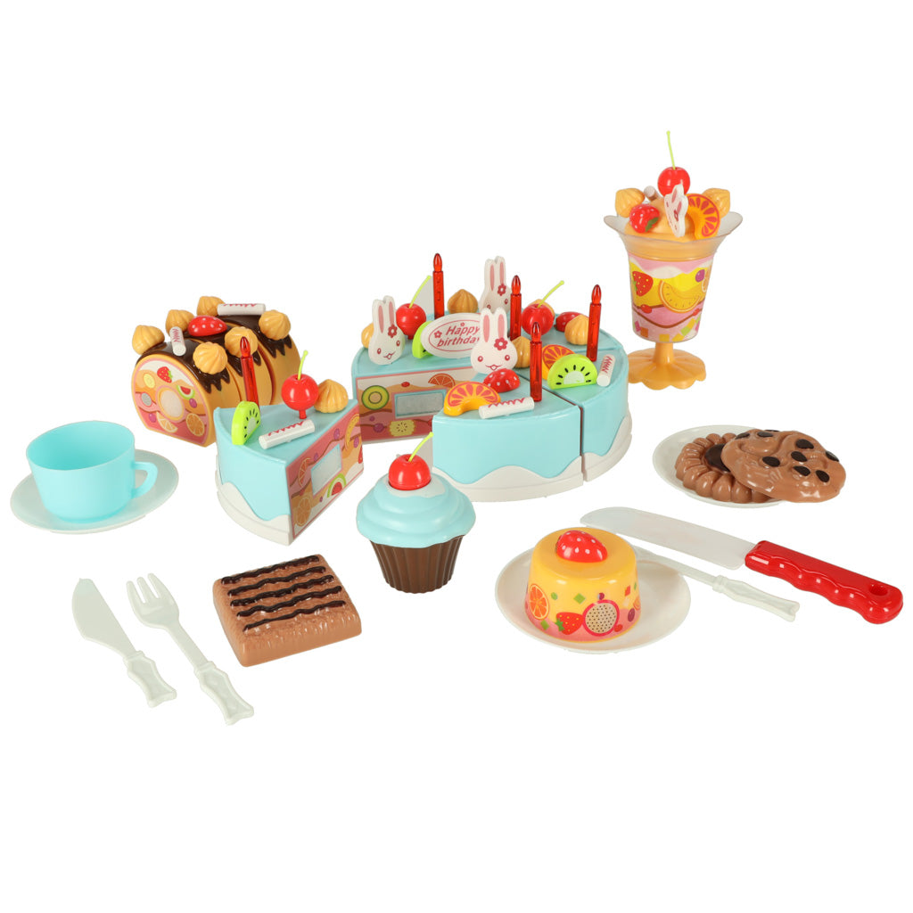 Birthday Cake Cutting Kitchen 75 El. Blue