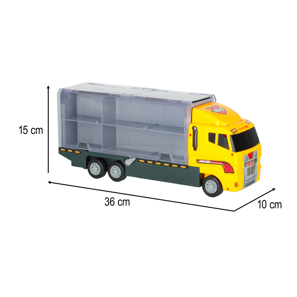 Transporter Truck Tir Launcher + Metallautos Baumaschinen