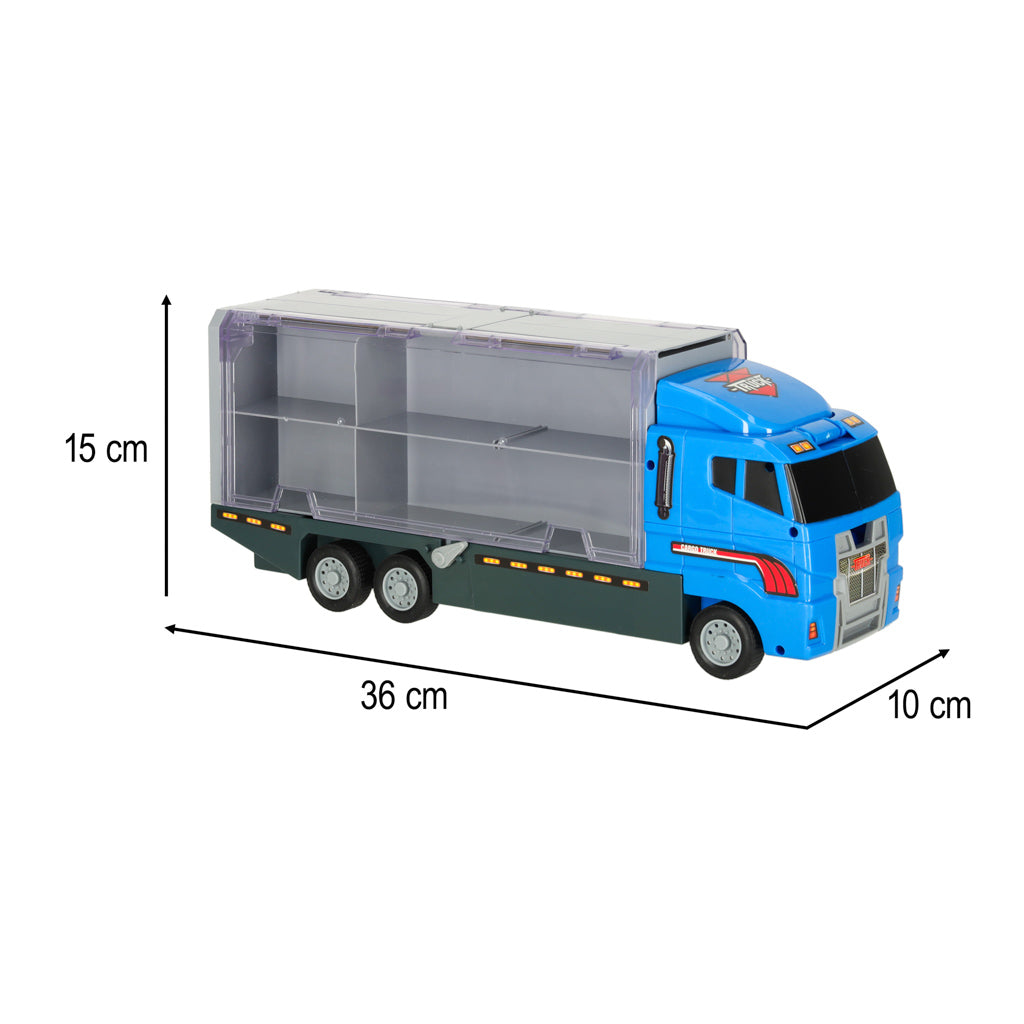 Transporter Truck Tir Launcher + Metal Cars Police
