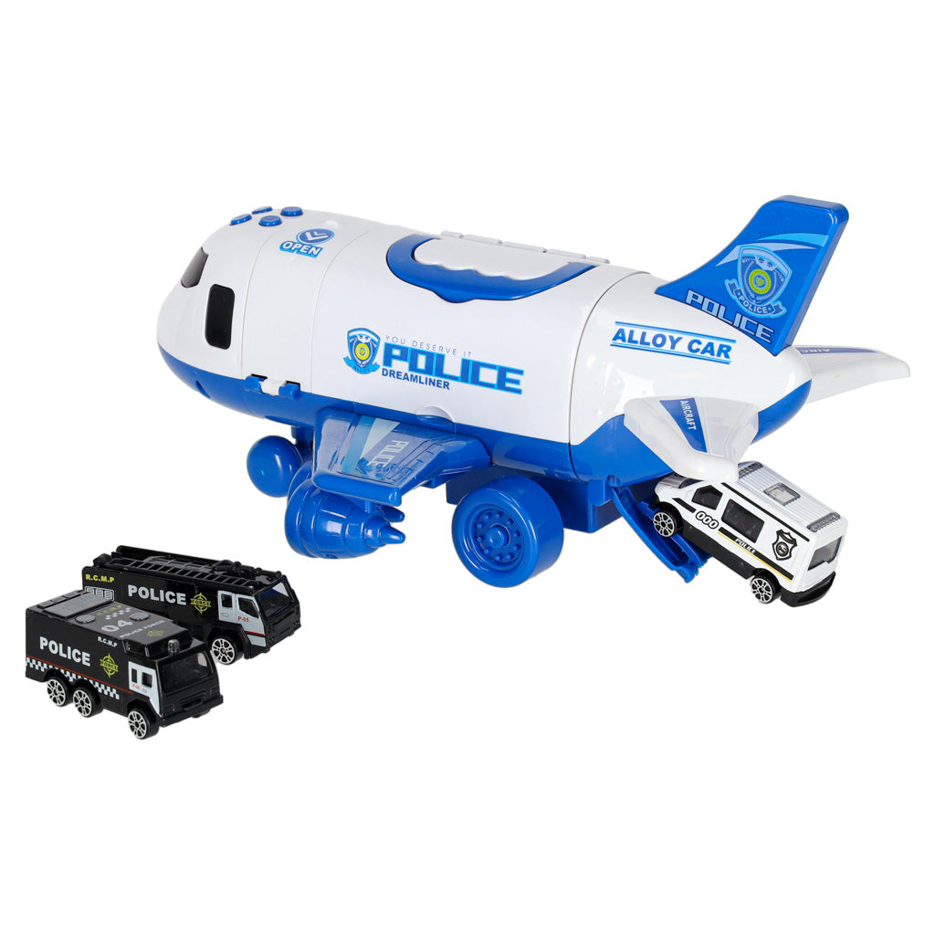 Transporter Plane + 3 Cars Police