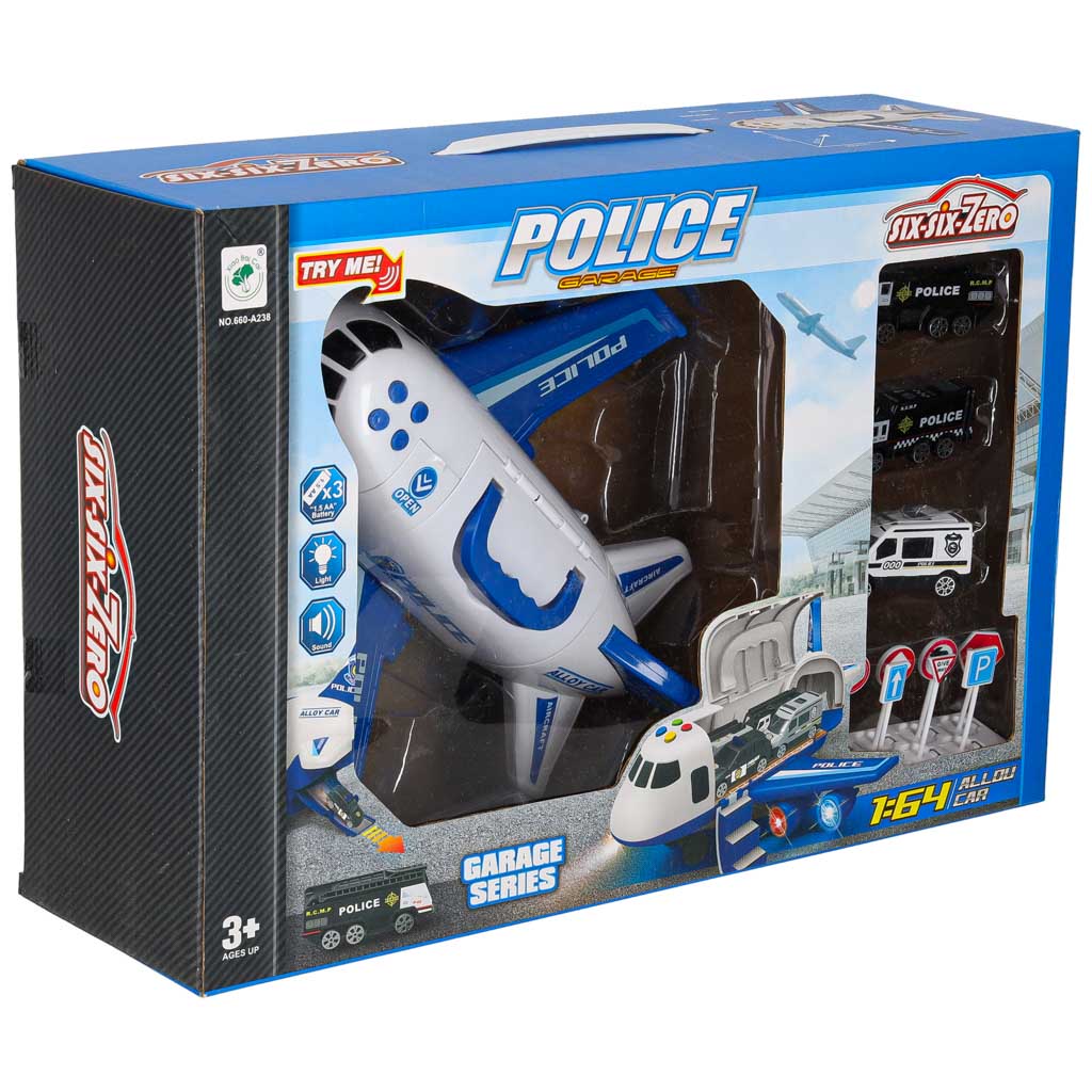 Transporter Plane + 3 Cars Police