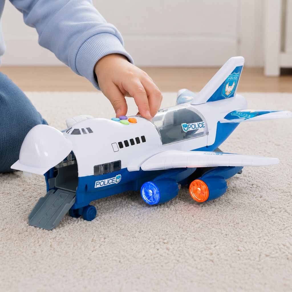 Transporter Plane + 6 Cars Police Side/front