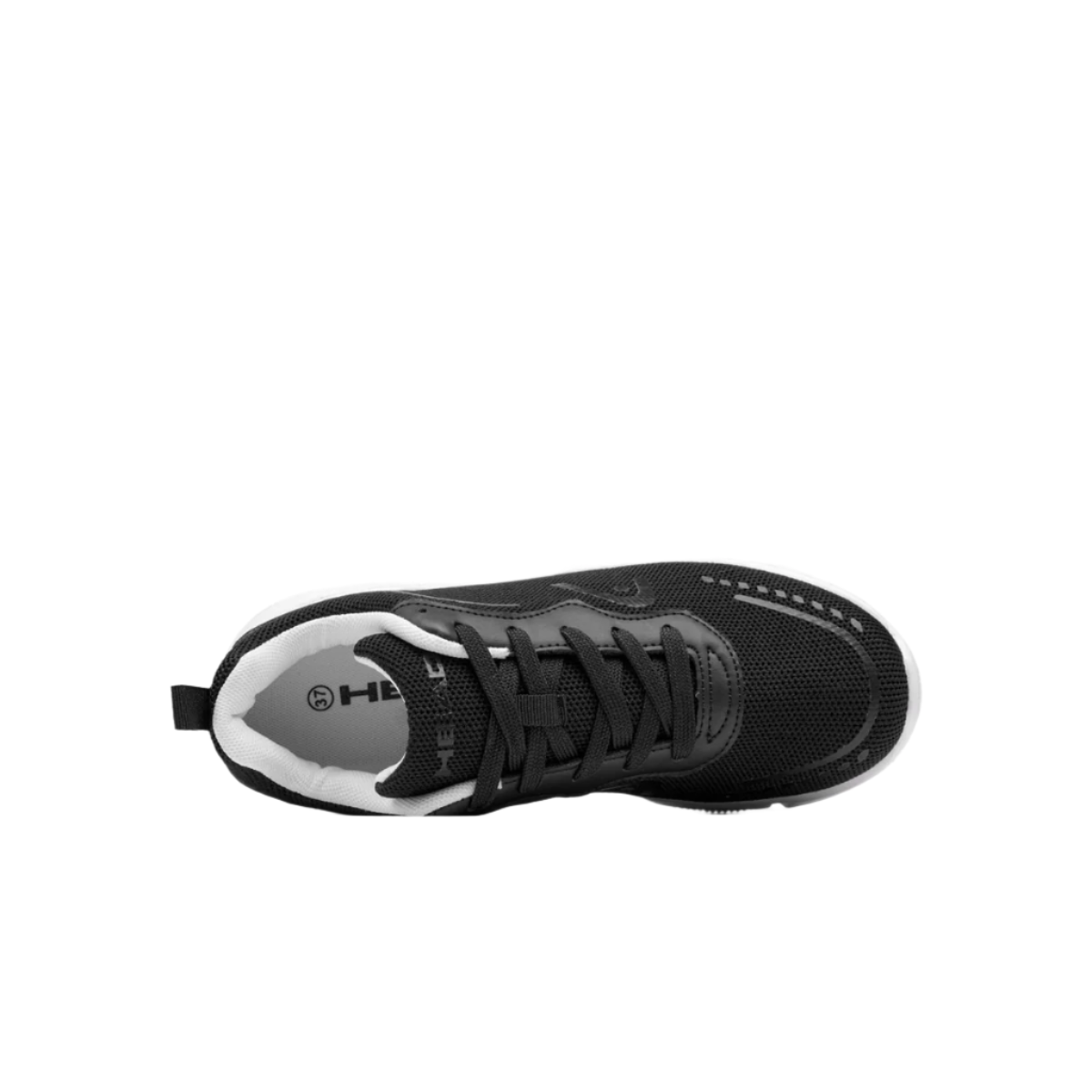 Sneakers ceann Iúpatar dubh