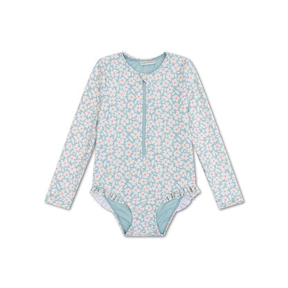 Costume da bagno UV per ragazze Swim Essentials con maniche - Verde - Florish