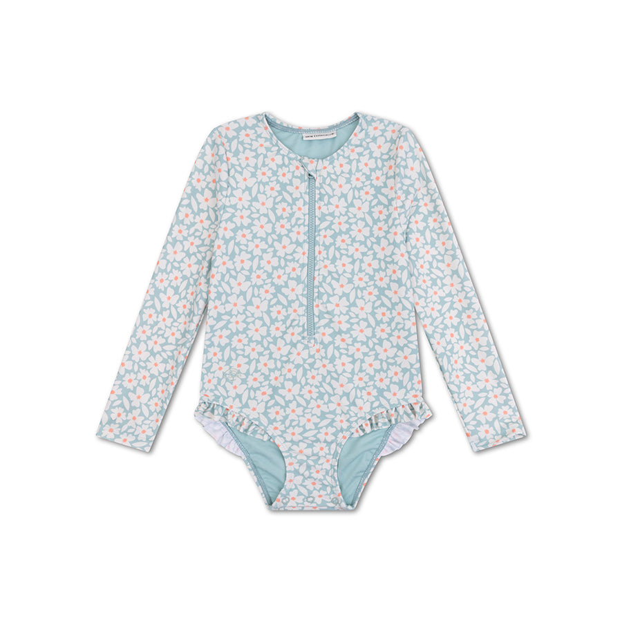 Costume da bagno UV per ragazze Swim Essentials con maniche - Verde - Florish