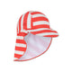 Swim Essentials Uv Sun Cap - Beige/red - Coastal Stripe