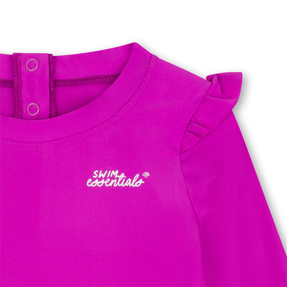 Swim Essentials Uv Swimming T-shirt Long Sleeves - Purple - Wild Fucsia