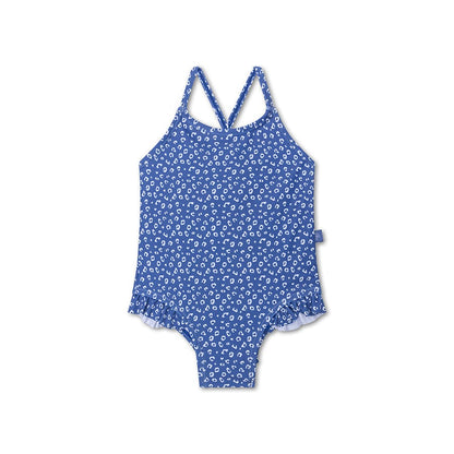 Swim Essentials Swimsuit Girls - Blue - Leopard