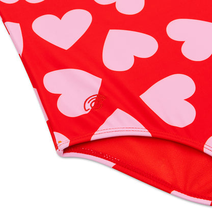 Swim Essentials Swimsuit Girls - Red - Hearts