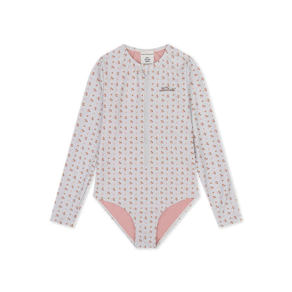 Swim Essentials Uv Swimsuit Girls With Long Sleeves - Old Pink - Cozy Hearts