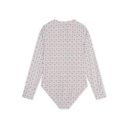 Swim Essentials Uv Swimsuit Girls With Long Sleeves - Old Pink - Cozy Hearts