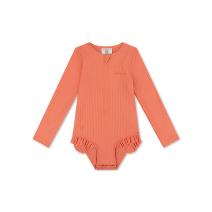 Swim Essentials Uv Swimsuit Girls With Long Sleeves - Pink - Pink Bay