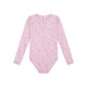 Swim Essentials Uv Swimsuit Girls With Long Sleeves - Pink - Shell Tastic