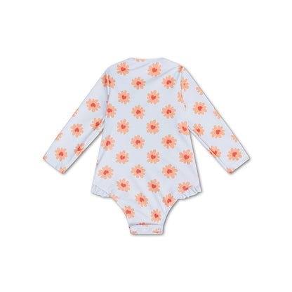 Swim Essentials Uv Swimsuit Girls With Sleeves - Multicolor - Floral Love