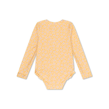 Swim Essentials Uv Swimsuit Girls With Sleeves - Yellow - Florish