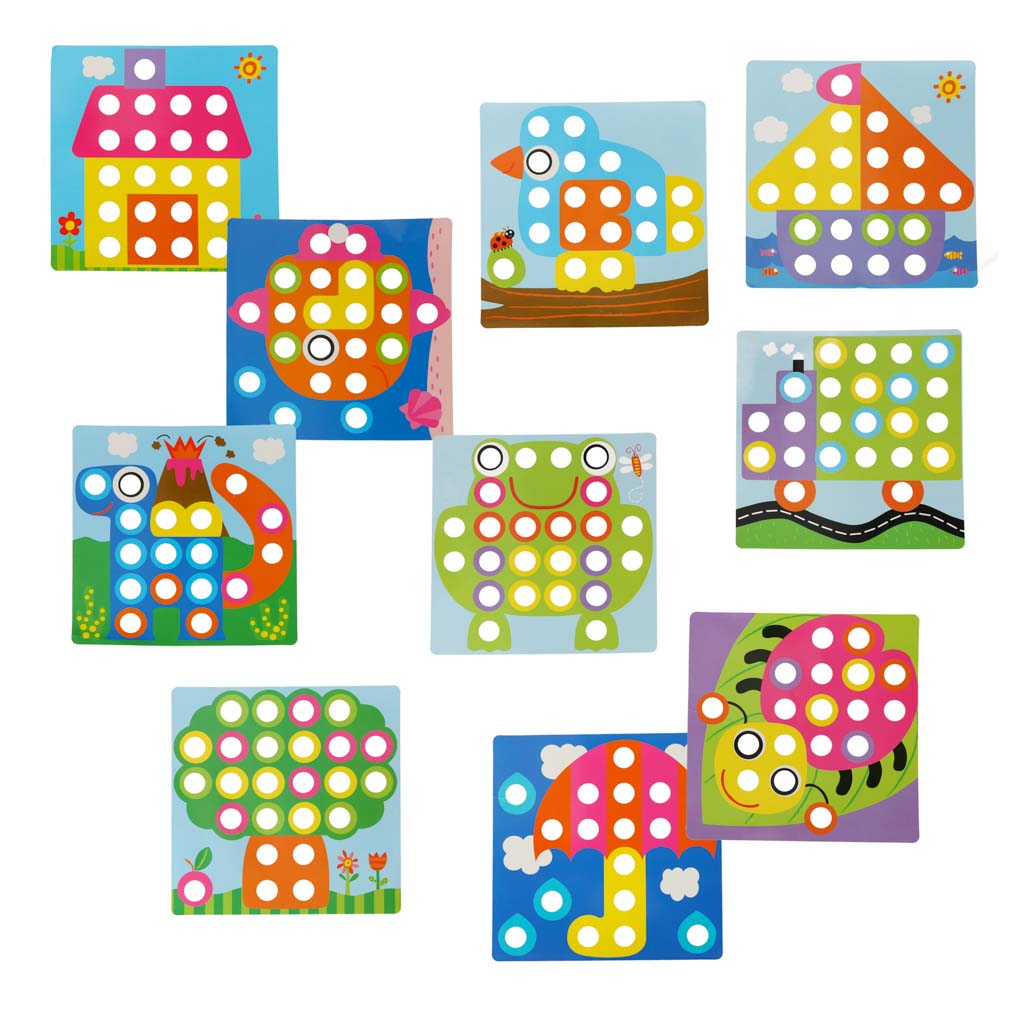 Vzdělávací tlačítko Mosaic Puzzle 57el.