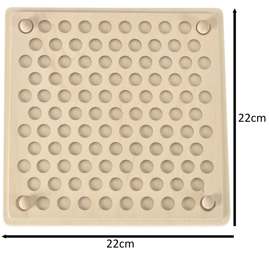 Puzzle éducatif en mosaïque de boules de perles Montessori 77el.