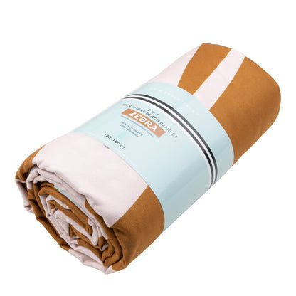 Plážová osuška Swim Essentials z mikrovlákna – oranžová/biela – žiarivé pruhy – 180 X 180 cm
