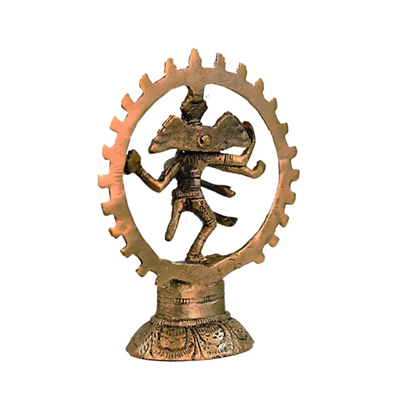 Shiva Nataraja Mosiądz Dwukolorowy - 218 G; 13 cm