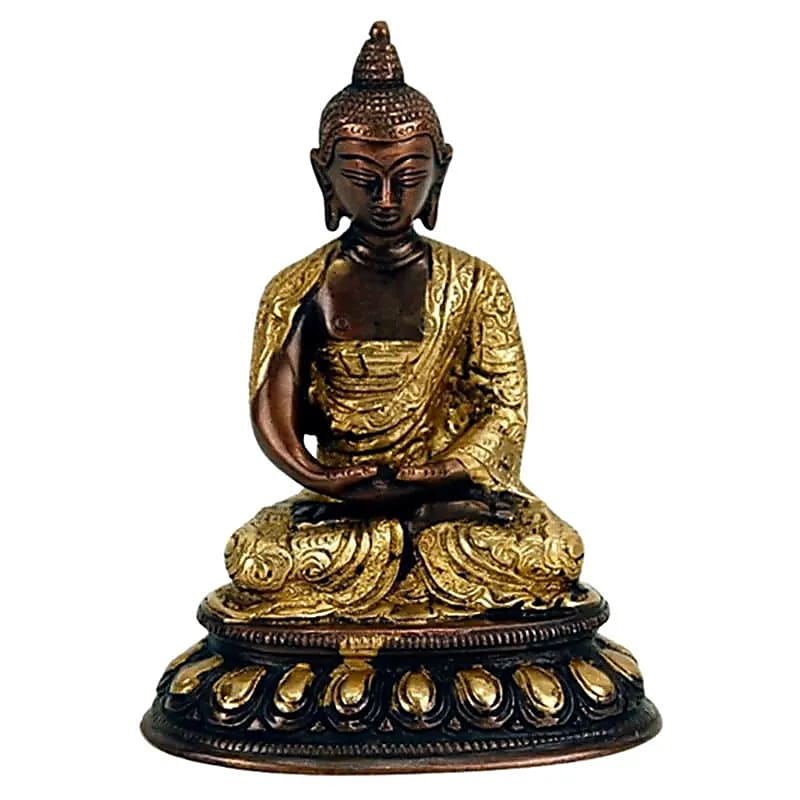 Statuie Buddha Amithaba bicoloră - 1150 G; 15 cm