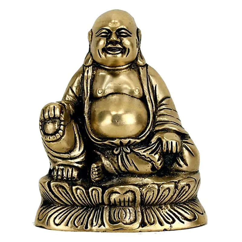 Buddhastatyn som skrattar Maitreya - 860 G; 13 cm