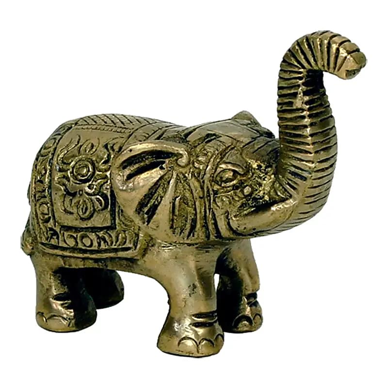 Mini Statuetă Elefant Alama - 185 G; 7x7,5 cm