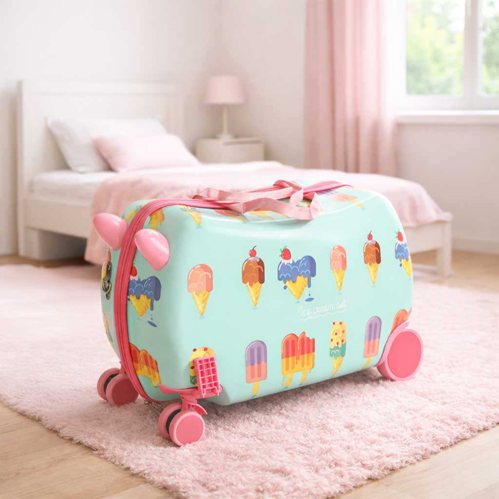 Children's Travel Case On Wheels Ice Cream