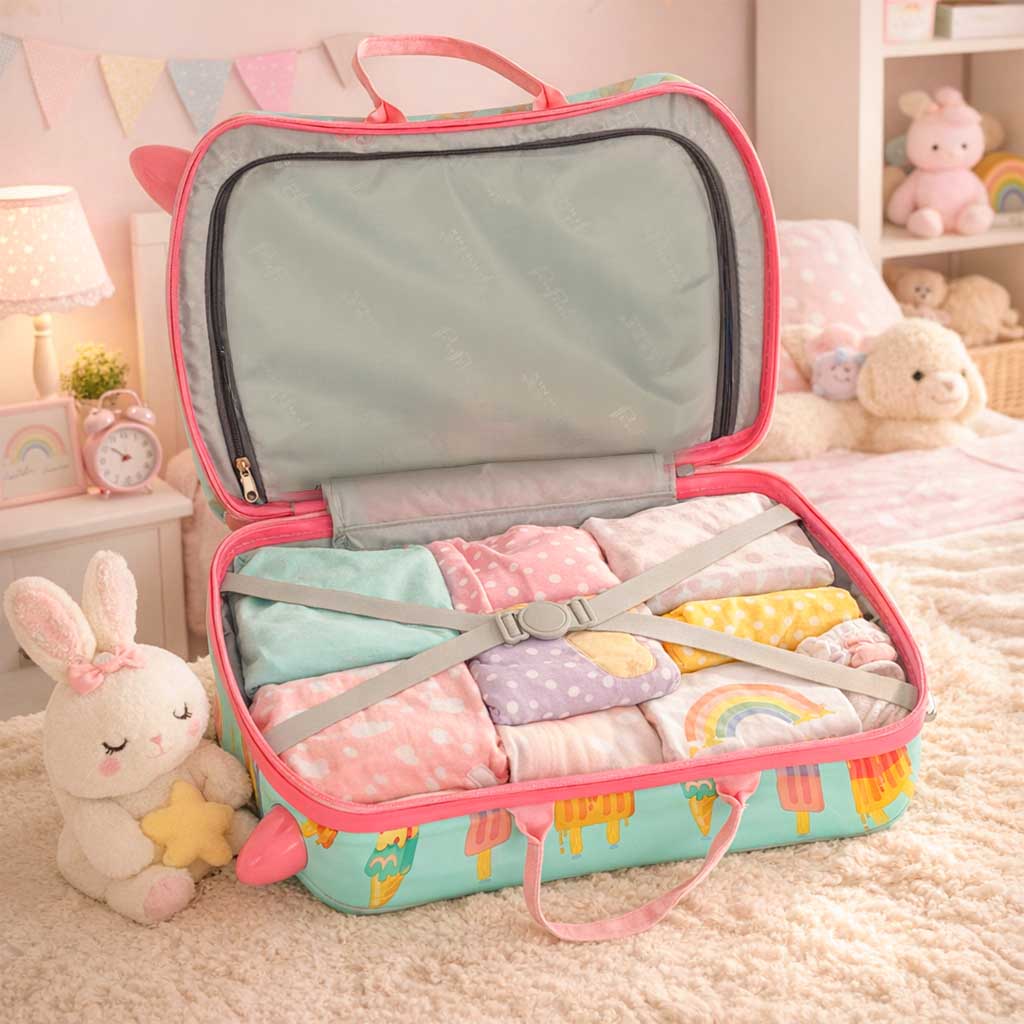 Children's Travel Case On Wheels Ice Cream