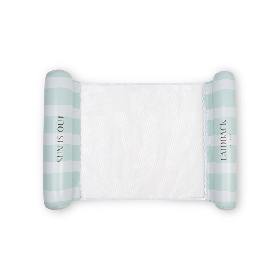 Swim Essentials Water Hammock - Green - Resort Stripe
