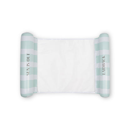 Swim Essentials Water Hammock - Green - Resort Stripe