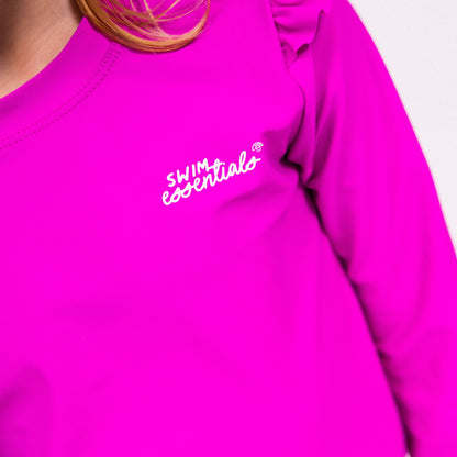 Swim Essentials UV-Schwimm-T-Shirt mit langen Ärmeln – Lila – Wild Fucsia