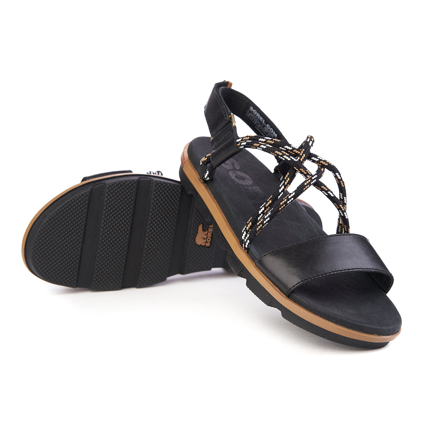 Sandali Sorel Torpeda Pelle Naturale Nero