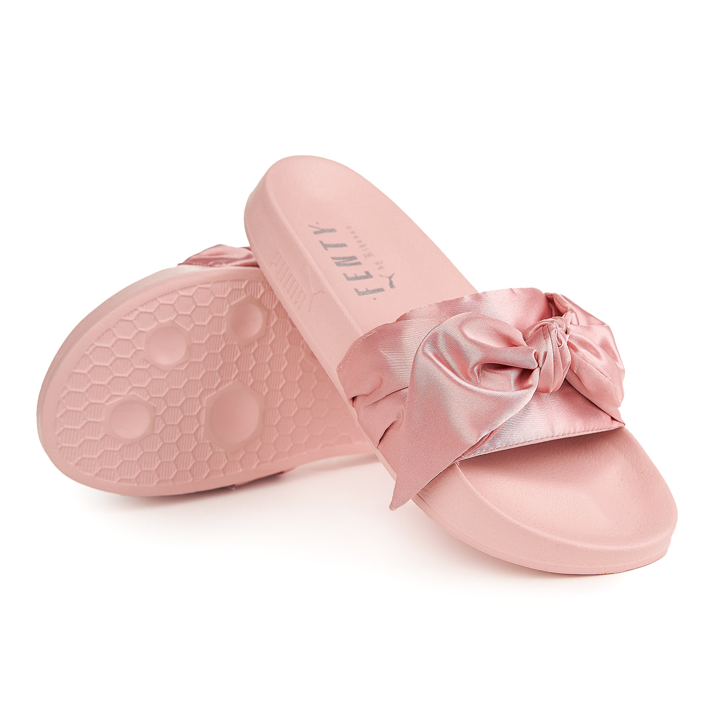 Puma Fenty Bow Slide Sølv Pink Hjemmesko