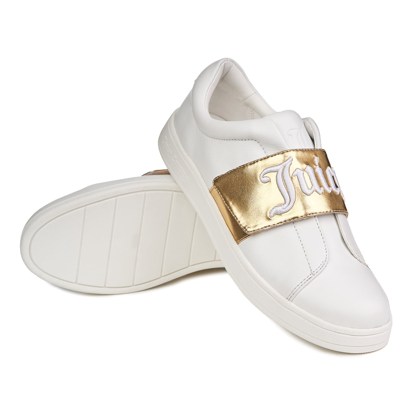 Juicy Couture Baskets Cuir Naturel Cynthia Basse Blanc Blanc
