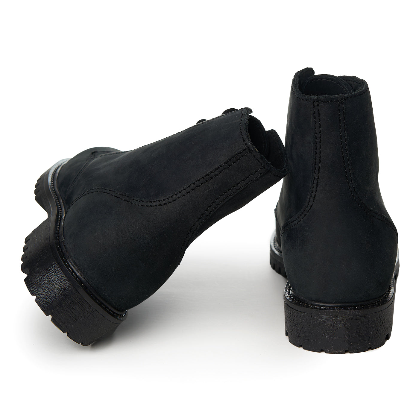Dechase Bottes Femme Cuir Naturel Keff Oil Nubuck Noir