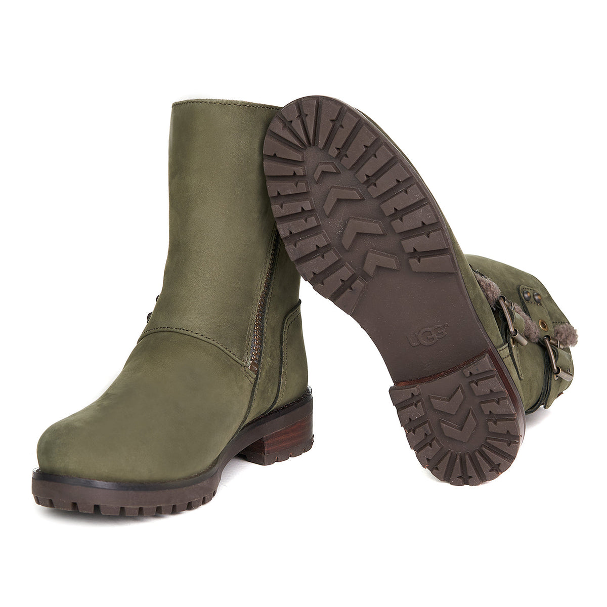 Ugg Niels/sla Boots Leathar Nádúrtha Leathar Líneáilte