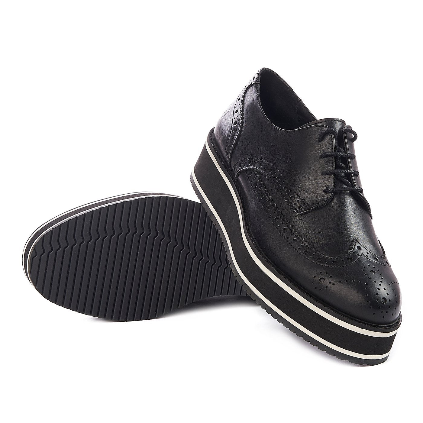 Bronx shoes natural leather black  - 41
