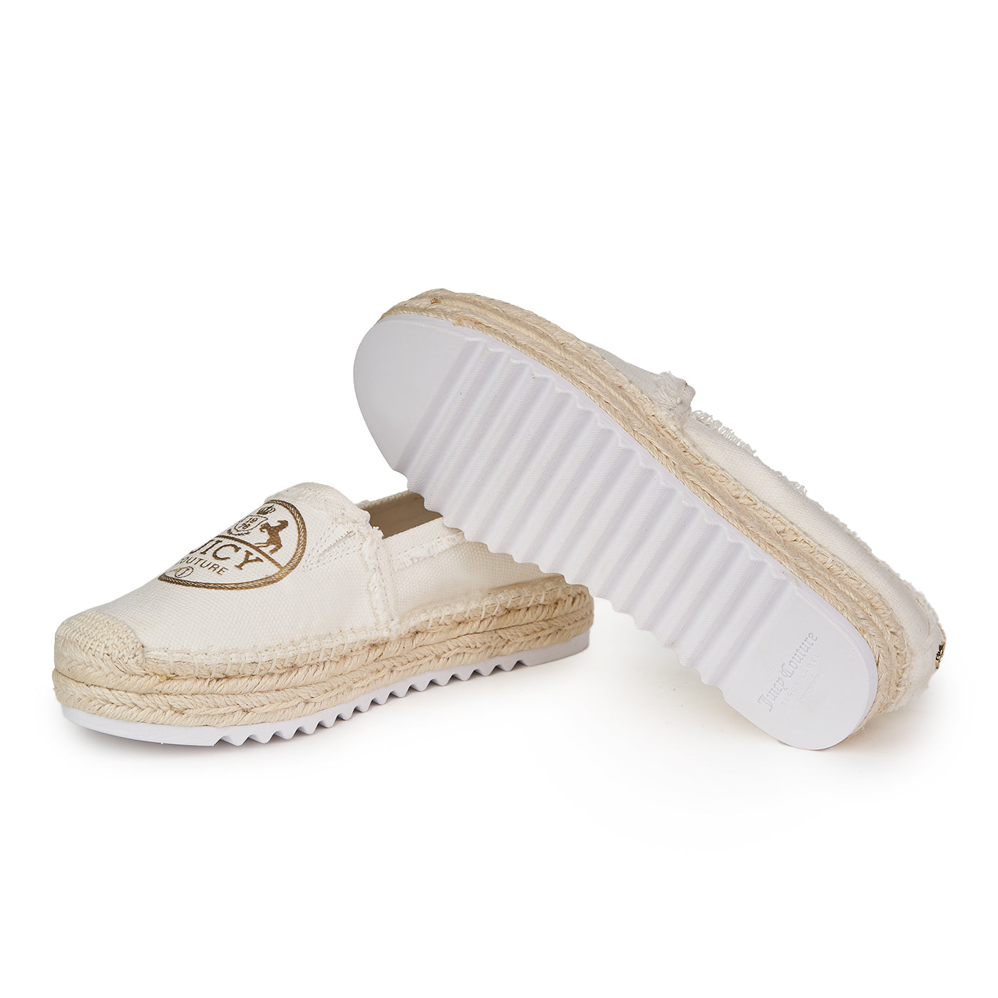 Espadrillas Juicy Couture da donna Yasmin tela pesante bianca