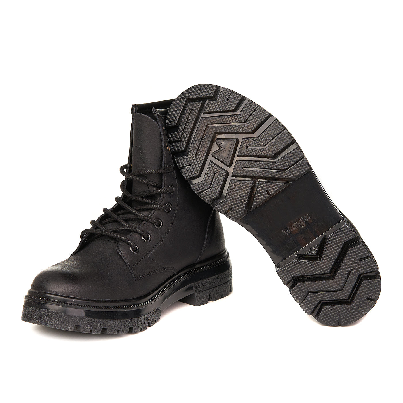 Bojové čižmy Wrangler z prírodnej kože zln 0563