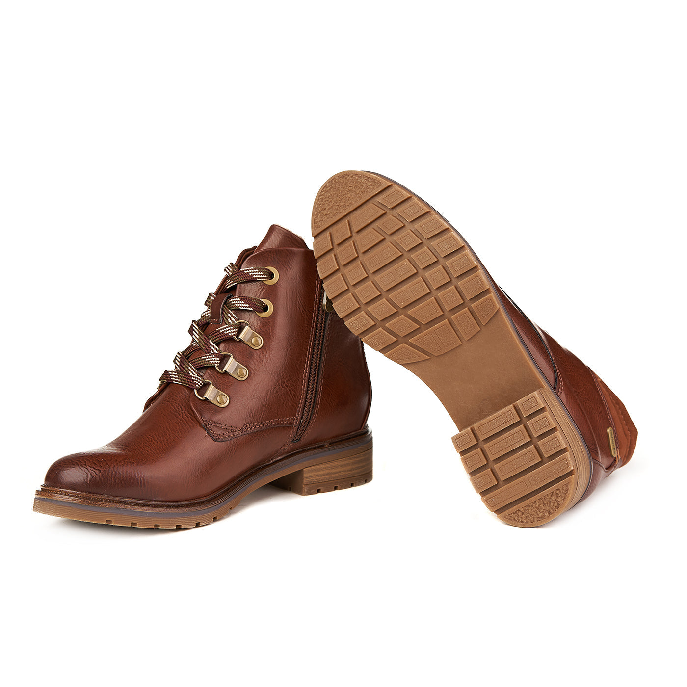 Marco Tozzi Botas De Piel Chestnut Ac Castaño