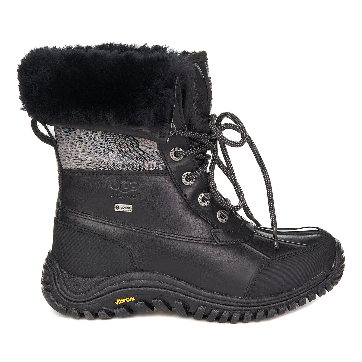 Ugg Adirondack Ii Buataisí Sneachta Snake Fíor Leathar Fur Lined